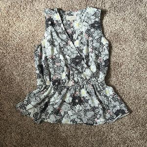 Loft Floral Peplum Blouse